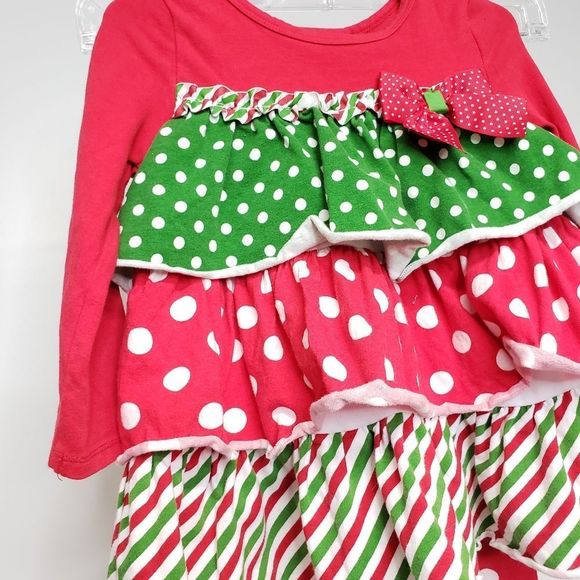 Bonnie Jean Christmas Tired 2 Piece Set Size 3T - Picture 4 of 9